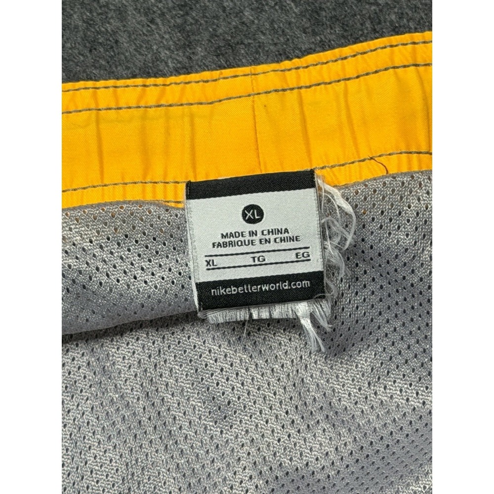 Nike Swim / Board Shorts Mens Sz XL Gray Orange ,Aqua .Mesh Lined Pockets - Picture 7 of 10